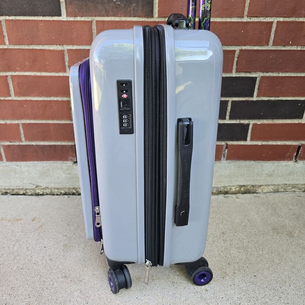 Robert Graham Carry On 20" Spinner Suitcase Gray Purple Pre-owned - Picture 5 of 9